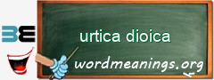 WordMeaning blackboard for urtica dioica